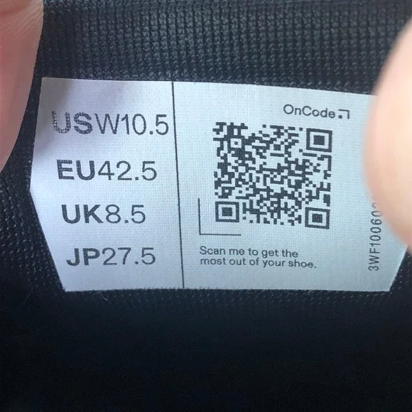 On Running Women's Black Mesh Athletic Sneakers with White Sole - Picture 5 of 8